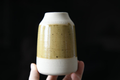 vaso portafiori verde salvia  e crema
