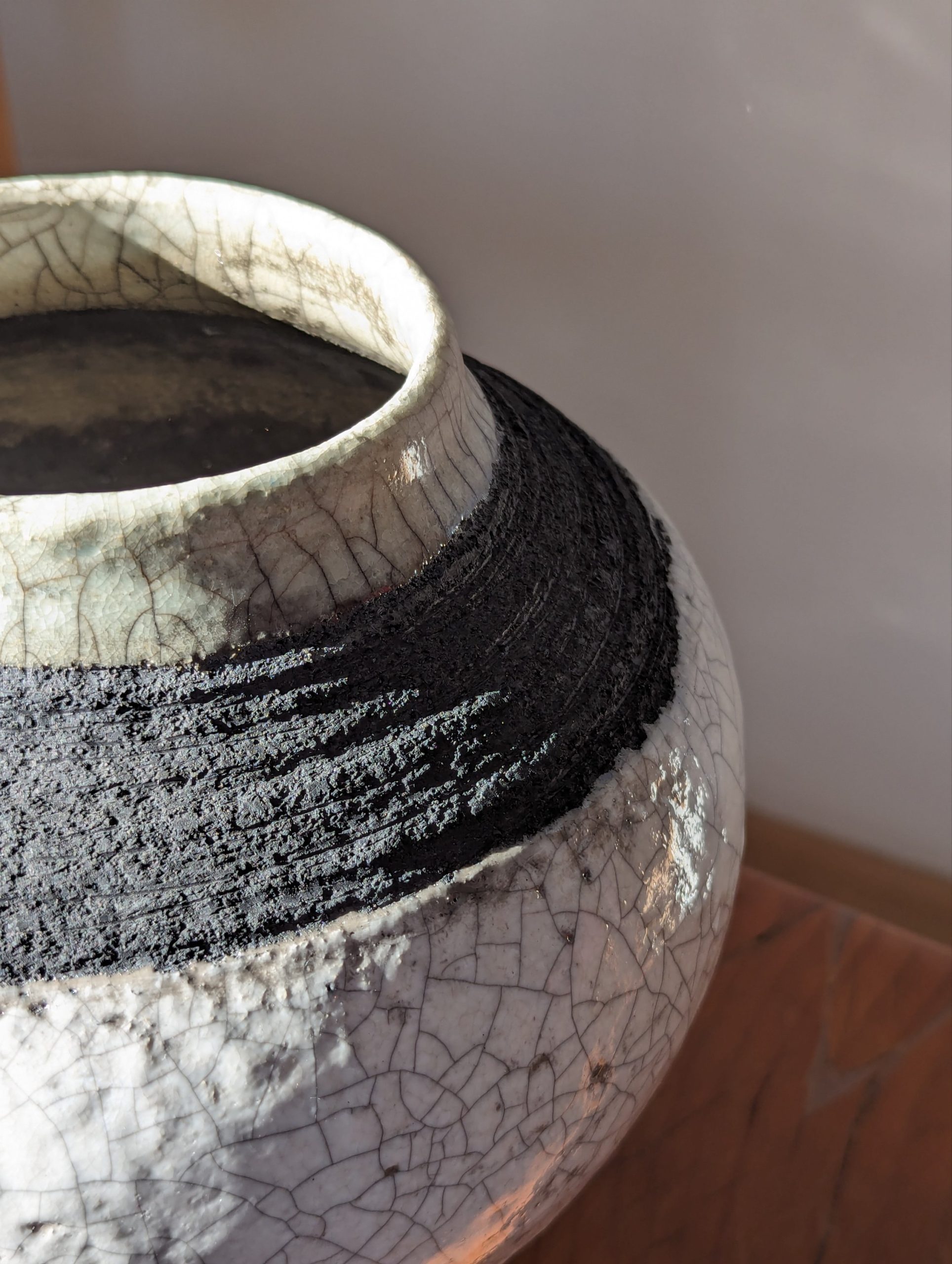 vaso raku bianco - immagine 3