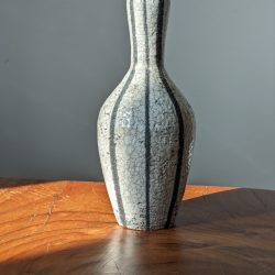vaso raku bianco birillo