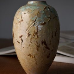 vaso in gres e smalti mare